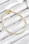 Pirinç Charm Topcuk Model Gold Renk Kadın Bileklik - EBJ250902W37612 thumbnail 2