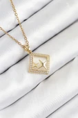 Zirkon Taşlı Yıldız Model Gold Renk Kadın Kolye - EBJ250902W37705 thumbnail 1