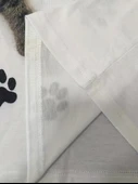 Kadın Kısa Kollu Kedi Ve Pati Baskılı Süprem T-shirt thumbnail 6