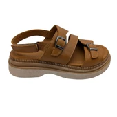 Bellune | Kadın Hakiki Deri Cırt Cırtlı Sandalet thumbnail 4