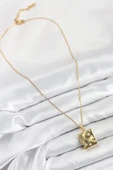 Zirkon Taşlı Açılabilr Kapaklı Kitap Model Gold Renk Kadın Kolye - EBJ250902W37637 - 3