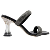 Bellara | Kadın Şeffaf Topuklu Taşlı Abiye Terlik thumbnail 2