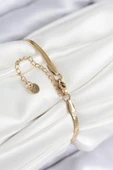 Nazar Boncuk Detaylı Yonca Model İtalyan Zincir Gold Renk Kadın Bileklik - EBJ250902W37650 thumbnail 2