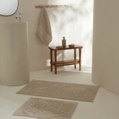 Karaca Home Foley 2'li Banyo Paspası Bej thumbnail 1