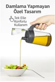 660 ml Şeffaf Cam Yağdanlık – Zeytinyağı, Sirke, Nar Ekşisi İçin İdeal Antrasit thumbnail 2