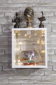 Dekor Akvaryum Masa Üstü & Duvara Monte Mobilyalı Led Işıklı Fanus Akvaryum - 3