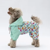 Pawstar Tokyo Polarlı Su Geçirmez Küçük Irk Köpek Yağmurluk Tulum thumbnail 1