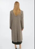Mango Kadın Oversize Yün Palto Kahverengi - 3