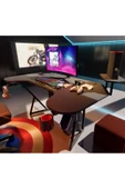 Michael Brean Özel Joystick Tasarım  Oyuncu Masası 160 Cm Bardaklık Ve Kulaklık Tutucu Hediye - 7