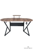 Michael Brean Özel Oval Tasarım Oyuncu Masası 156 Cm Bardaklık Ve Kulaklık Tutucu Hediye - 2