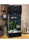 Dekor Akvaryum Led Işıklı Saatli Kule Akvaryum Seti - 1