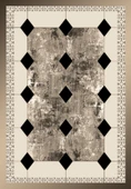 Dijital Baskılı Dekoratif Kaymaz Taban Yıkanabilir Çerceveli Halı Salon Halısı Yolluk Mutfak Halısı 200x250 cm Krem - 3