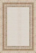 Dijital Baskılı Dekoratif Kaymaz Taban Yıkanabilir Çerceveli Halı Salon Halısı Yolluk Mutfak Halısı 100x150 cm Turuncu - 3