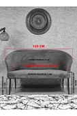İkili TEDDY Beyaz Boyalı Telli Ayak Çay Seti Koltuk İkili Berjer , Balkon, Salon, Ofis Kiremit Renk 40,5 Boyut/Ebat - 5