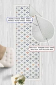 Dijital Baskılı Dekoratif Kaymaz Taban Yıkanabilir Kilim Yolluk Antre Hol Halısı Salon Halısı 120 x 300 cm Çok Renkli - 2