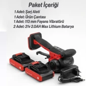 Şarjlı Fayans Vibratörü Vibratoru Makine Aracı Cihaz Lithium Titreşimli Döşeme Seramik Mermer Granit thumbnail 2