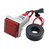 Powermaster Voltampermetre 50-500V 0-100A AC Kare Kırmızı - 1