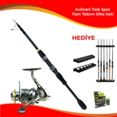 Ryuji Rock Fish 228 Cm 3-16 Gr Tele Spin - Avlivari Yumoshi 2000 Metal 13+1 BB Tam Takım Lrf Olta Seti - 1