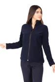 Kadın Lacivert Doktor Hemşire Poları Hastane Kışlık Polar Ceket - 1
