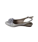 YAZKIŞ Kadın Siyah Beyaz Cilt Üzeri Tül Fiyonklu Önü kapalı Arkası Açık Babet thumbnail 8