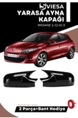 Renault Megane 2-Clio 3 Uyumlu Batman Yarasa Ayna Kapağı Piano Black - 1