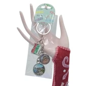 Bulgaristan Üçlü Epoksi Metal Çift Taraflı Damla Anahtarlık Bulgaria thumbnail 2