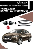 Peugeot 301-Citroen Elysee Uyumlu Batman Yarasa Ayna Kapağı + Cam Rüzgarlığı - 1