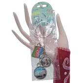 Azerbaycan Üçlü Epoksi Metal Çift Taraflı Damla Anahtarlık Azerbaijan thumbnail 2