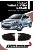 Hyundai I20 2014+ Sinyalsiz Uyumlu Batman Yarasa Ayna Kapağı Piano Black - 1