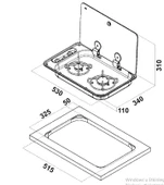 CAN FC1346 Kapaklı Gömme Çiftli Ocak thumbnail 2