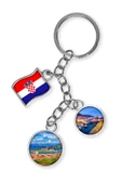 Hırvatistan Üçlü Epoksi Metal Çift Taraflı Damla Anahtarlık Croatia thumbnail 4