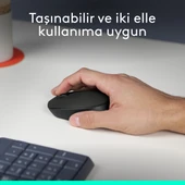 M171 USB Alıcılı Kablosuz Kompakt Mouse - Siyah thumbnail 3