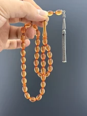 5,2 GR 925 AYAR GÜMÜŞ PÜSKÜL ATEŞ KEHRİBAR BEYZİ KESİM 7X10,50 - 4