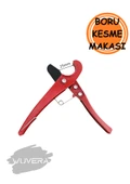 Wuvera 42 mm Plastik Boru Kesme Makası – Tesisat ve PVC Boru Kesimleri İçin Keskin El Aleti thumbnail 1