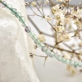 925 Ayar Gümüş Altın Kaplama Doğal Fluorit Taşlı Kolye - NGS00117 thumbnail 4