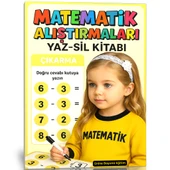 Okul Öncesi ve Birinci Sınıflar İçin Matematik Alıştırmaları Yaz-Sil Kitabı - 1