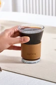 Leather Cool Touch Latte Bardağı 210 Ml Kahverengi thumbnail 2
