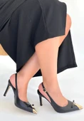 Joye Siyah Cilt Topuklu Ayakkabı thumbnail 1