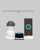 Modern Tasarımlı Çok Fonksiyonlu Kablosuz Şarj Standı thumbnail 3