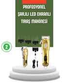 Güçlü Motorlu LCD Ekranlı Şarjlı Tıraş ve Şekillendirme Makinesi thumbnail 1