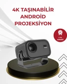 WiFi 6 ve Bluetooth 5 Bağlantılı Taşınabilir Projeksiyon Makinesi thumbnail 1