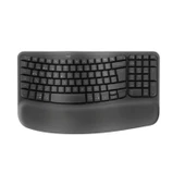 LOGITECH WAVE KEYS KABLOSUZ ERGONOMİK KLAVYE GRİ 920-012311 - 1