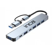 INCA IUTP-7 USB TYPE-C HUB X7 ALUMINYUM ÇOKLAYICI - 1