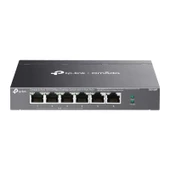 TP-LINK OMADA DS106P 4 PORT 10/100+2 PORT 10/100 UPLINK 67W 250 METRE POE MESAFE METAL KASA SWITCH - 1