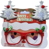 Parti Sürprizi Yılbaşı Partisi Gümüş Çam Ağacı Şekilli Gözlük thumbnail 1