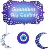 Parti Sürprizi Sünnetimize Hoş Geldiniz 4 Lü Sarkıt Tavan Süs - 1