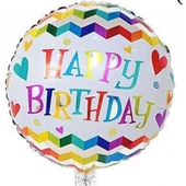 Parti Sürprizi Happy Birthday Kalpli Folyo Balon 1ADET - 1
