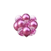 Parti Sürprizi Konfetili Pembe Balon Demeti (10 Adet) - 1