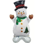 Parti Sürprizi yılbaşı Partisi Büyük Ayaklı Kardan Adam Folyo Balon thumbnail 1