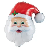 Parti Sürprizi Yılbaşı Partisi Şapkalı Noel Baba Folyo Balon 1 Adet thumbnail 1